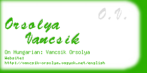 orsolya vancsik business card